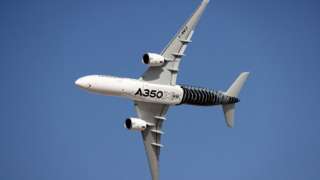 Airbus A350 plane in the Sky