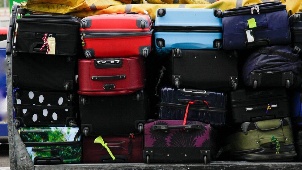 A stock image of luggage at the airport