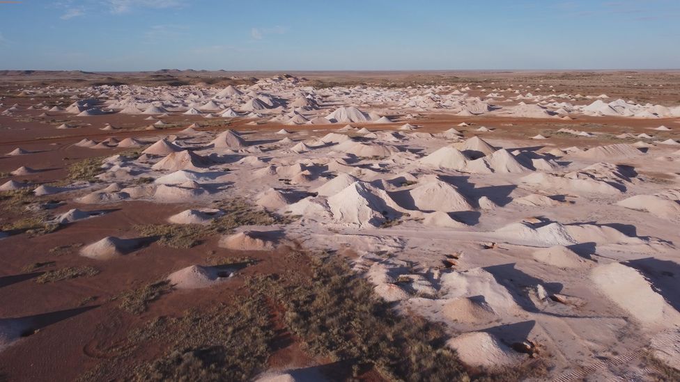 Walking in the desert around Coober Pedy can be perilous - the landscape is pitted with abandoned mining shafts (Credit: Getty Images)