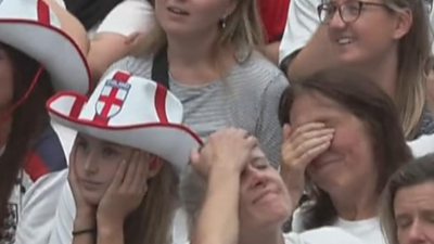 Disappointed England fans