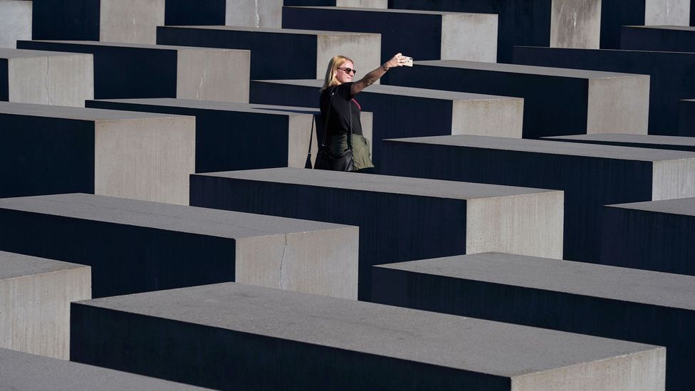 It's not uncommon to see travellers posing for selfies at Berlin's Holocaust memorial (Credit: Nacho Calonge/Alamy)